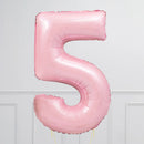Number Pale Pink Large Shape Balloon