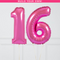 Fuchsia Birthday Balloon Numbers