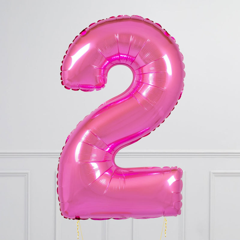 Fuchsia Birthday Balloon Numbers