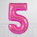 Fuchsia Birthday Balloon Numbers