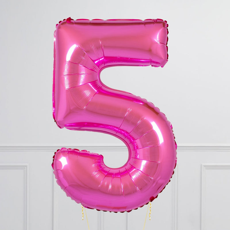 Fuchsia Birthday Balloon Numbers
