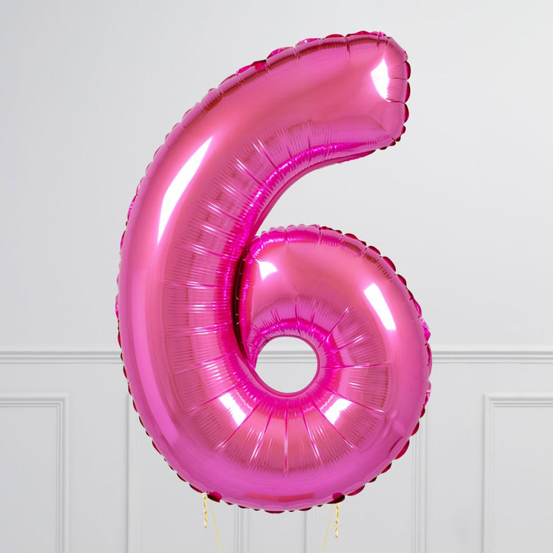 Fuchsia Birthday Balloon Numbers
