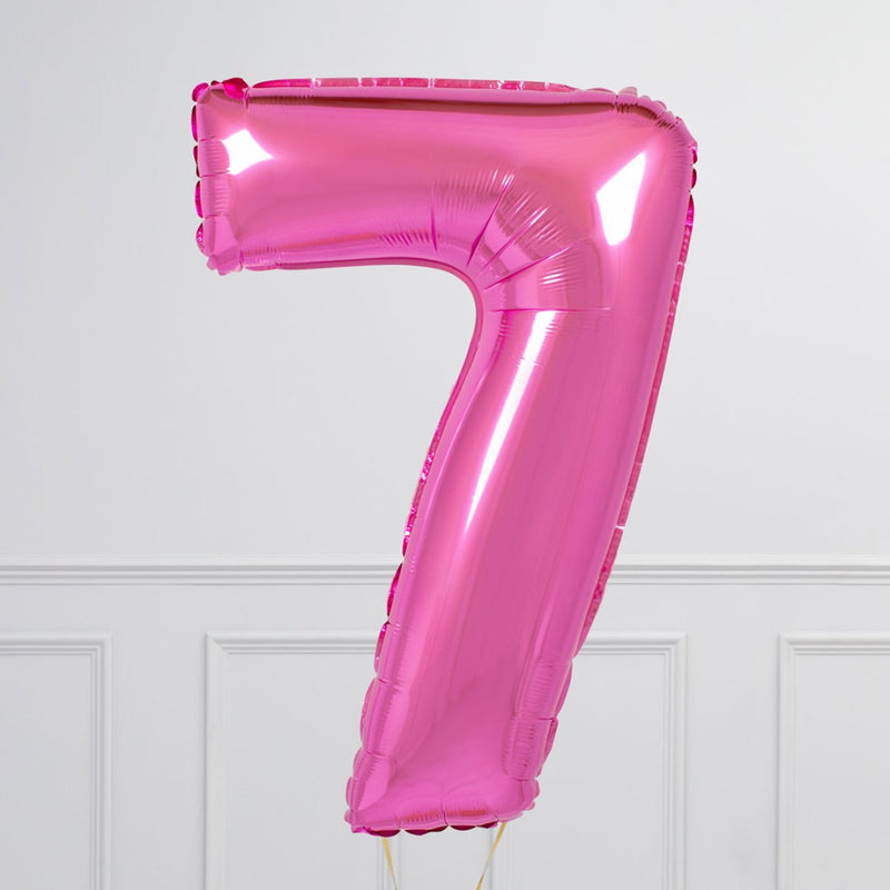 Fuchsia Birthday Balloon Numbers