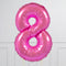 Fuchsia Birthday Balloon Numbers