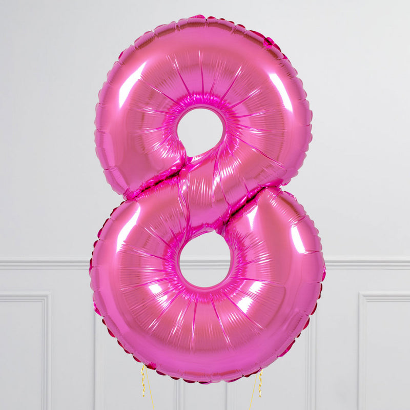 Fuchsia Birthday Balloon Numbers