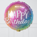 Gradient Happy Birthday Inflated Foil Balloon Bunch