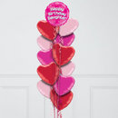 Happy Birthday Daughter Inflated Foil Balloon Bunch