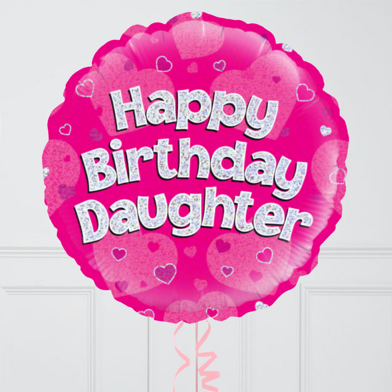 Happy Birthday Daughter Inflated Foil Balloon Bunch