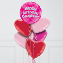Happy Birthday Daughter Inflated Foil Balloon Bunch