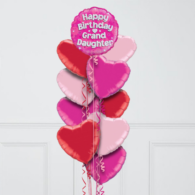 Happy Birthday Grand Daughter Inflated Foil Balloon Bunch