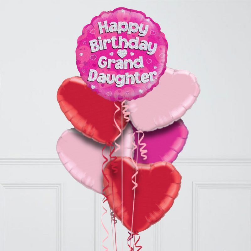 Happy Birthday Grand Daughter Inflated Foil Balloon Bunch