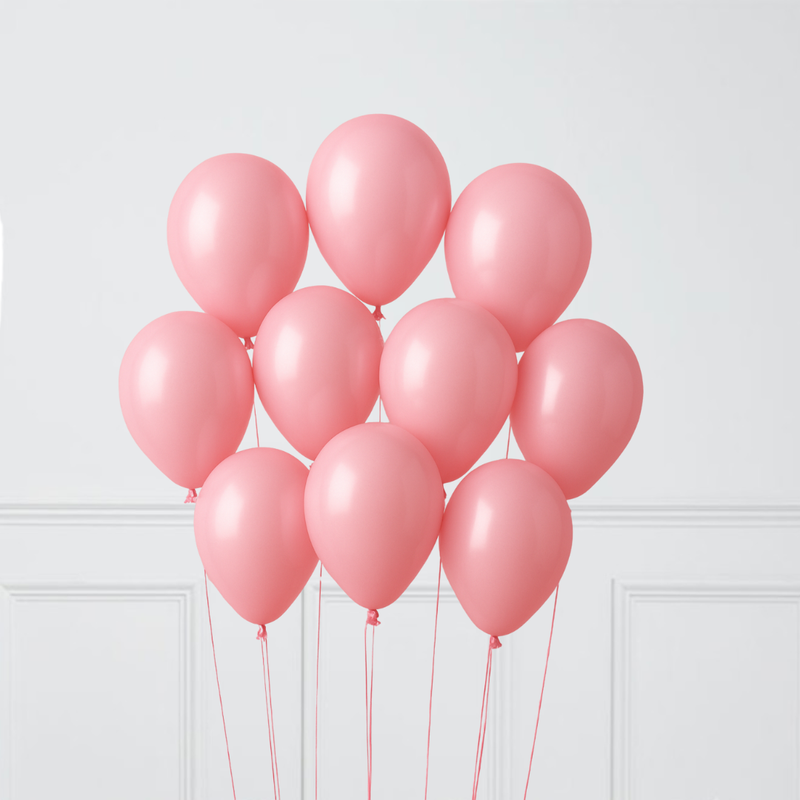 Pastel Matte Solid Pink Latex Balloon Bunch