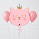 Cute Pink Kitten and 2 latex balloons