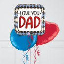 Love You Dad Happy Father's Day Inflated Foil Balloon Bunch