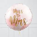 Miss To Mrs Pink Hearts Inflated Foil Balloon Bunch