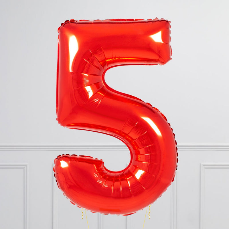 Red Birthday Balloon Numbers