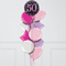 Pink Holographic 50th Birthday Inflated Foil Balloon Bunch
