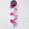 Pink Holographic 50th Birthday Inflated Foil Balloon Bunch