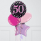 Pink Holographic 50th Birthday Inflated Foil Balloon Bunch