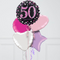 Pink Holographic 50th Birthday Inflated Foil Balloon Bunch