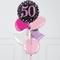 Pink Holographic 50th Birthday Inflated Foil Balloon Bunch