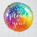 Proud Of You Rainbow Inflated Foil Balloon Bunch