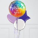 Proud Of You Rainbow Inflated Foil Balloon Bunch
