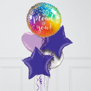Proud Of You Rainbow Inflated Foil Balloon Bunch
