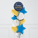 Royal Blue Happy Birthday Balloon Bouquet