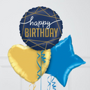 Royal Blue Happy Birthday Balloon Bouquet