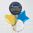 Royal Blue Happy Birthday Balloon Bouquet