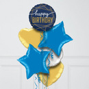 Royal Blue Happy Birthday Balloon Bouquet